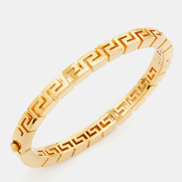 VERSACE Greca Gold Tone Bracelet M - Picture 5 of 7